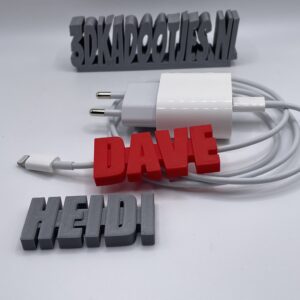 kabelclip met naam