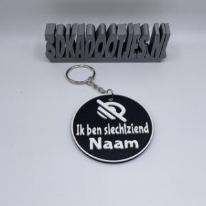 Ik ben slechtziend sleutelhanger met naam