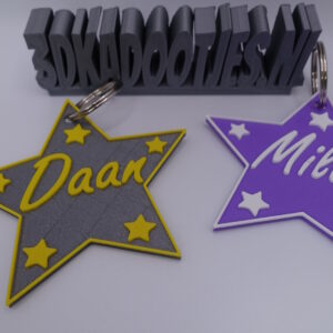 Sleutelhanger met naam - Ster